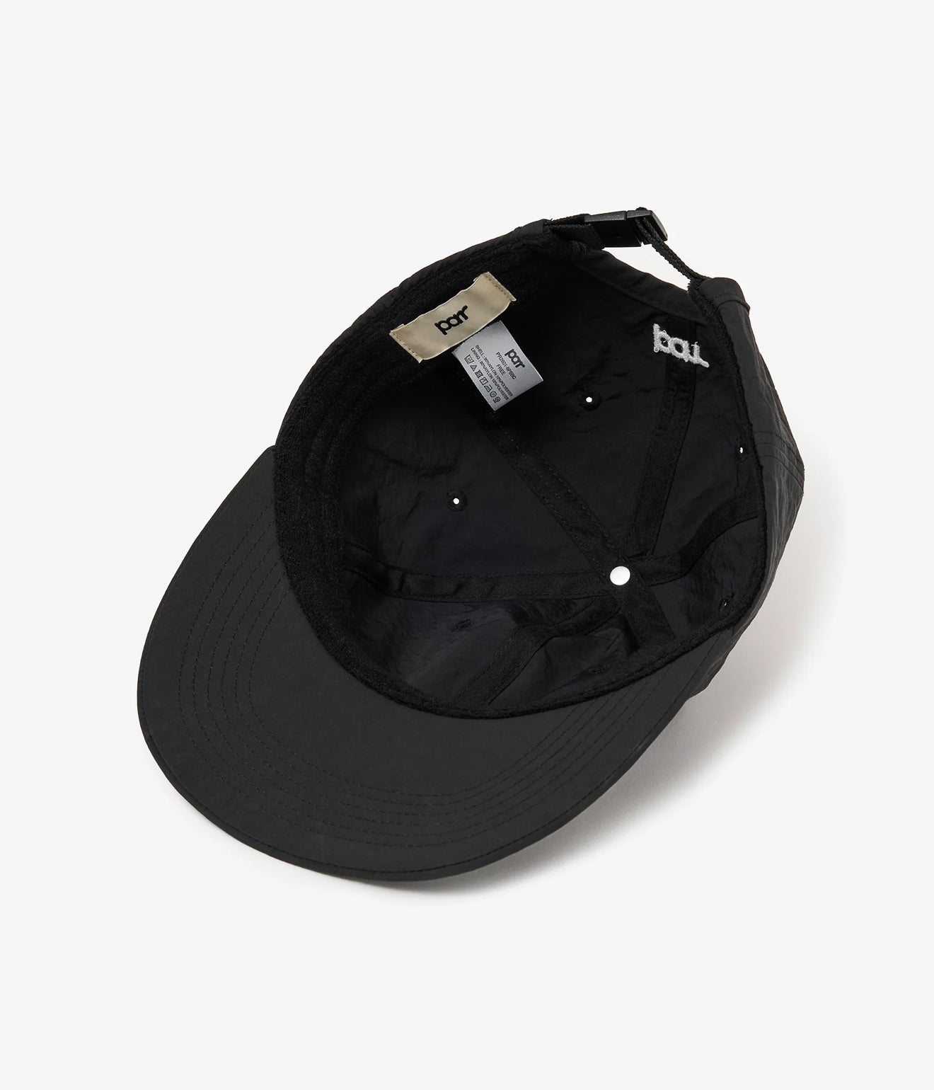 parr "6 panels spoon bill cap" Black