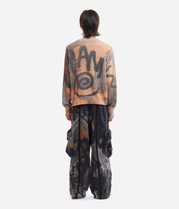 P.A.M. "GETTING OVER PRINTED KNIT CREWNECK"