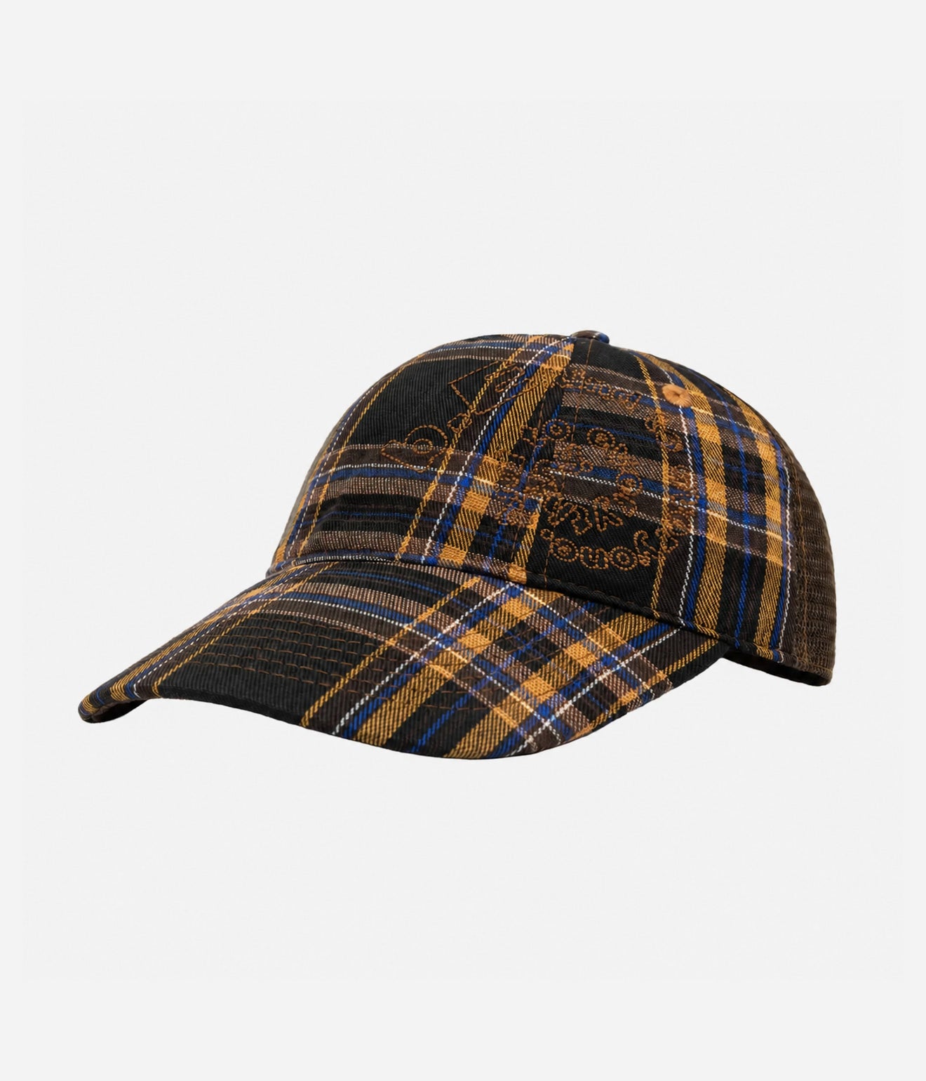 b.Eautiful "B-Turn Low Profile Hat" Brown Plaid