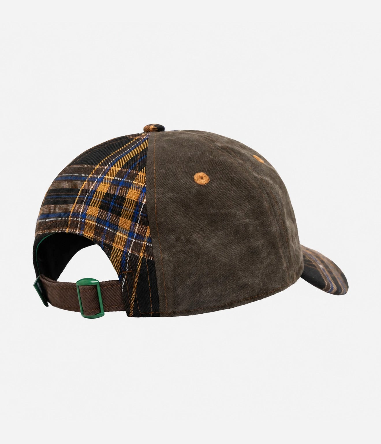 b.Eautiful "B-Turn Low Profile Hat" Brown Plaid