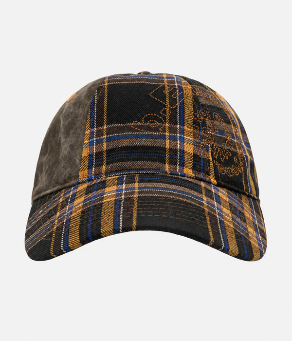 b.Eautiful "B-Turn Low Profile Hat" Brown Plaid