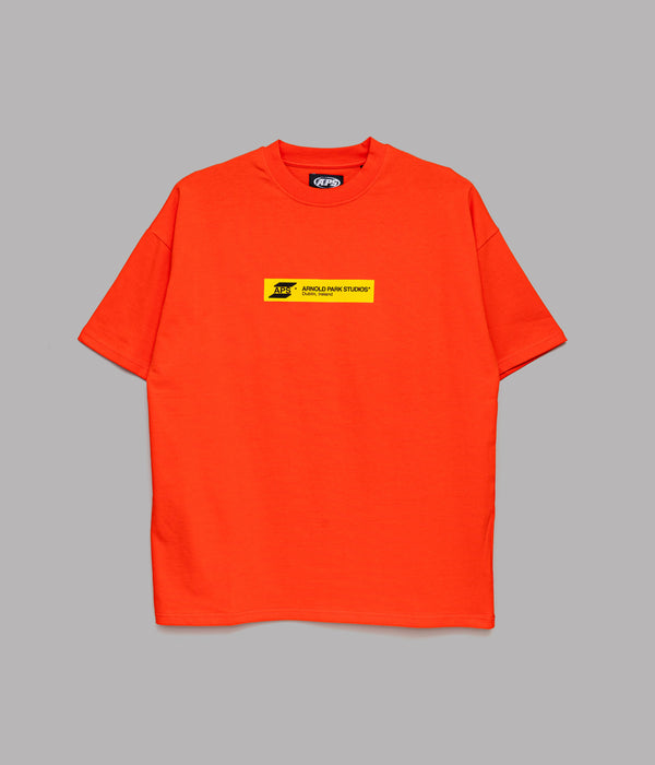 Arnold Park Studios "ELEKTRISKA LOGO SHORT SLEEVE" BLAZE ORANGE