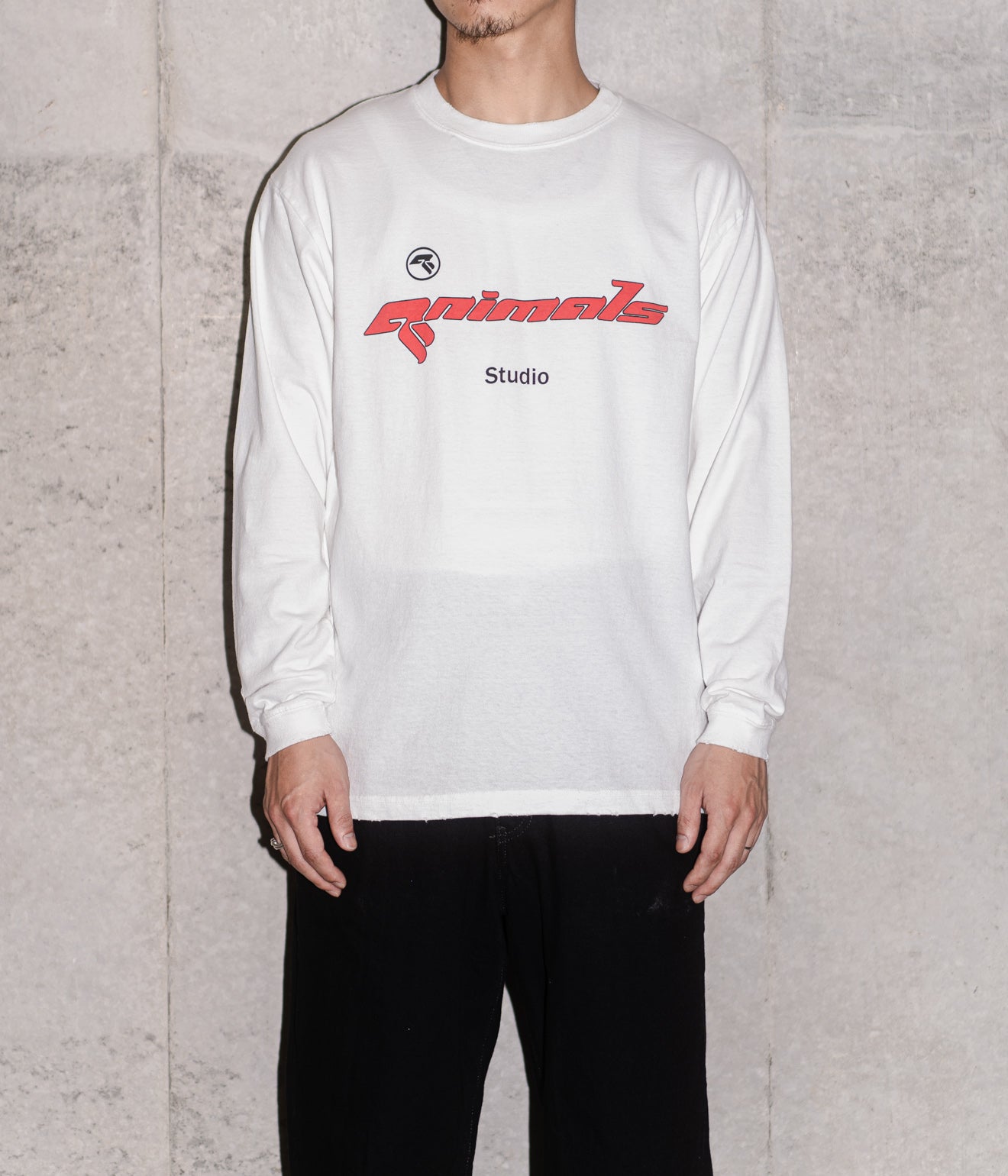 STUDIO WEAREALLANIMALS "1997 L/S T-SHIRT" WHITE