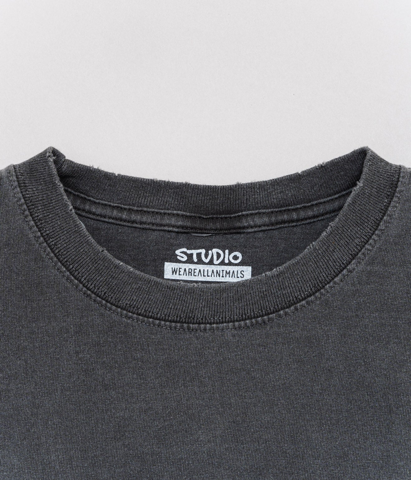 STUDIO WEAREALLANIMALS "Fast Logo L/S T-SHIRT" BLACK