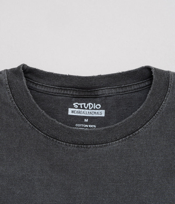 STUDIO WEAREALLANIMALS "1997 L/S T-SHIRT" BLACK