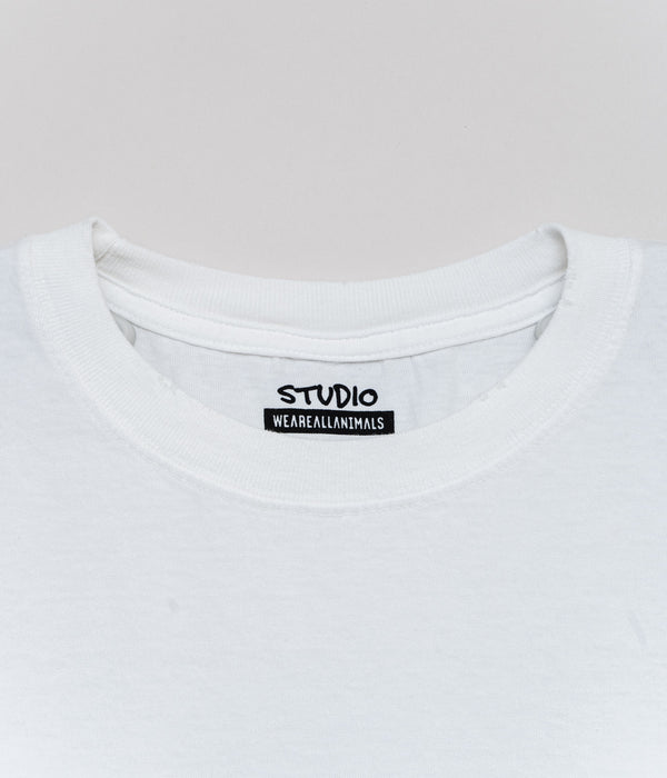 STUDIO WEAREALLANIMALS "SWA Sport L/S T-SHIRT" WHITE