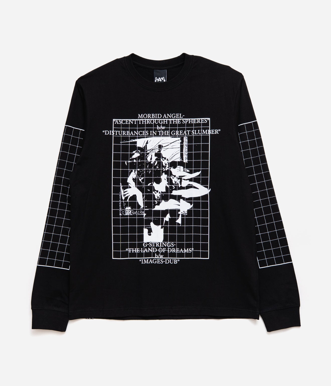 P.A.M. "GRIDS LS TEE" BLACK