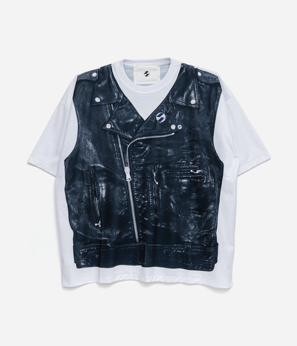 THE SALVAGES "MOTO REAL LIES OS T-SHIRT" WHITE