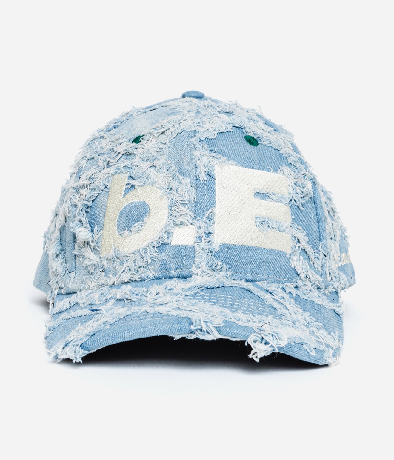 b.Eautiful "b.E Hat" Light Diamond Denim / White