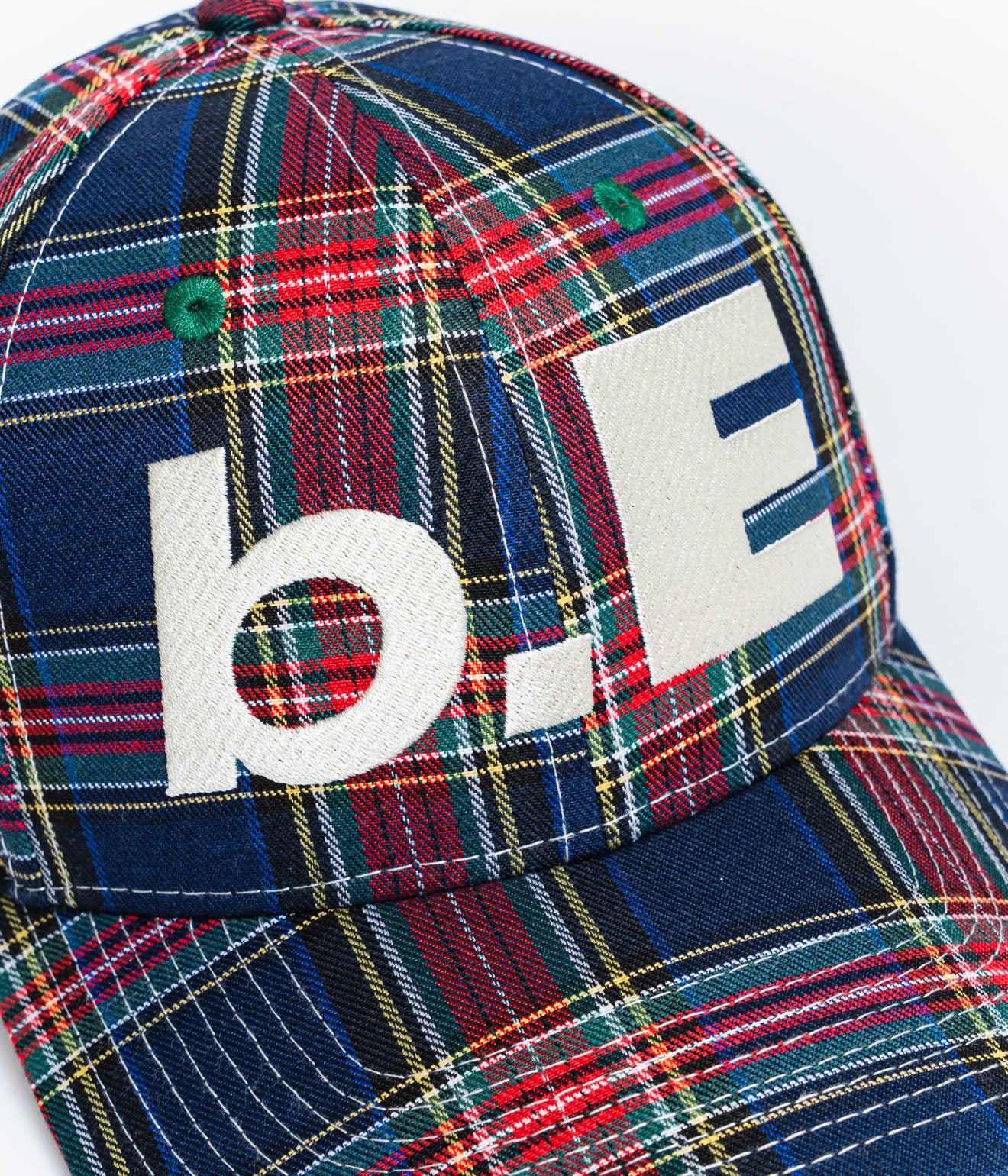 b.Eautiful "b.E Hat" Blue Plaid / White