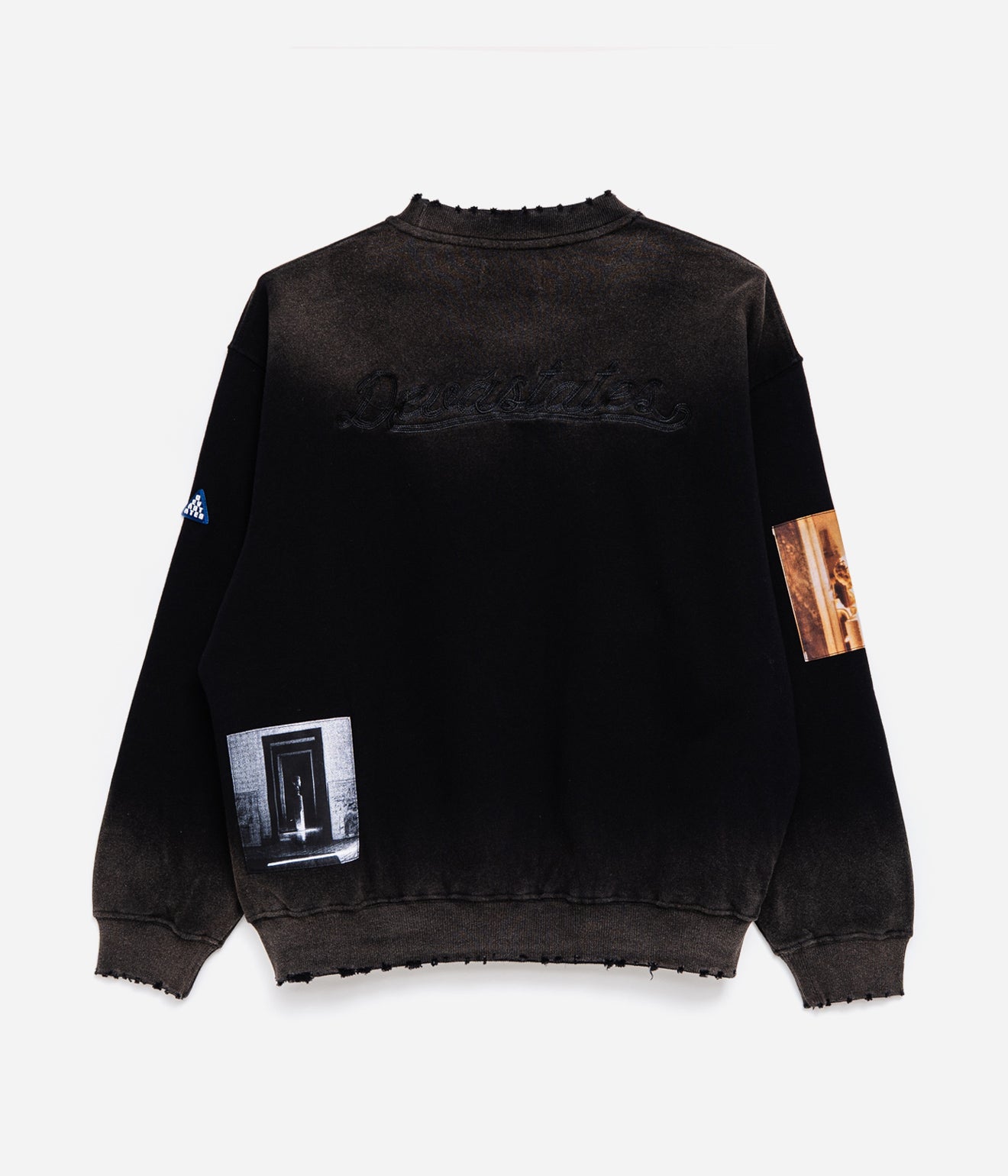 DEVÁ STATES "RECLUSE Distressed Crewneck" Black
