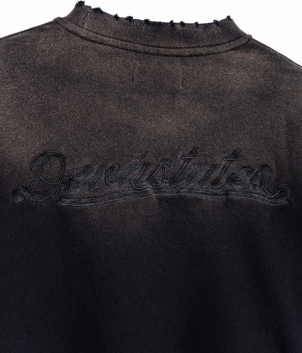 DEVÁ STATES "RECLUSE Distressed Crewneck" Black