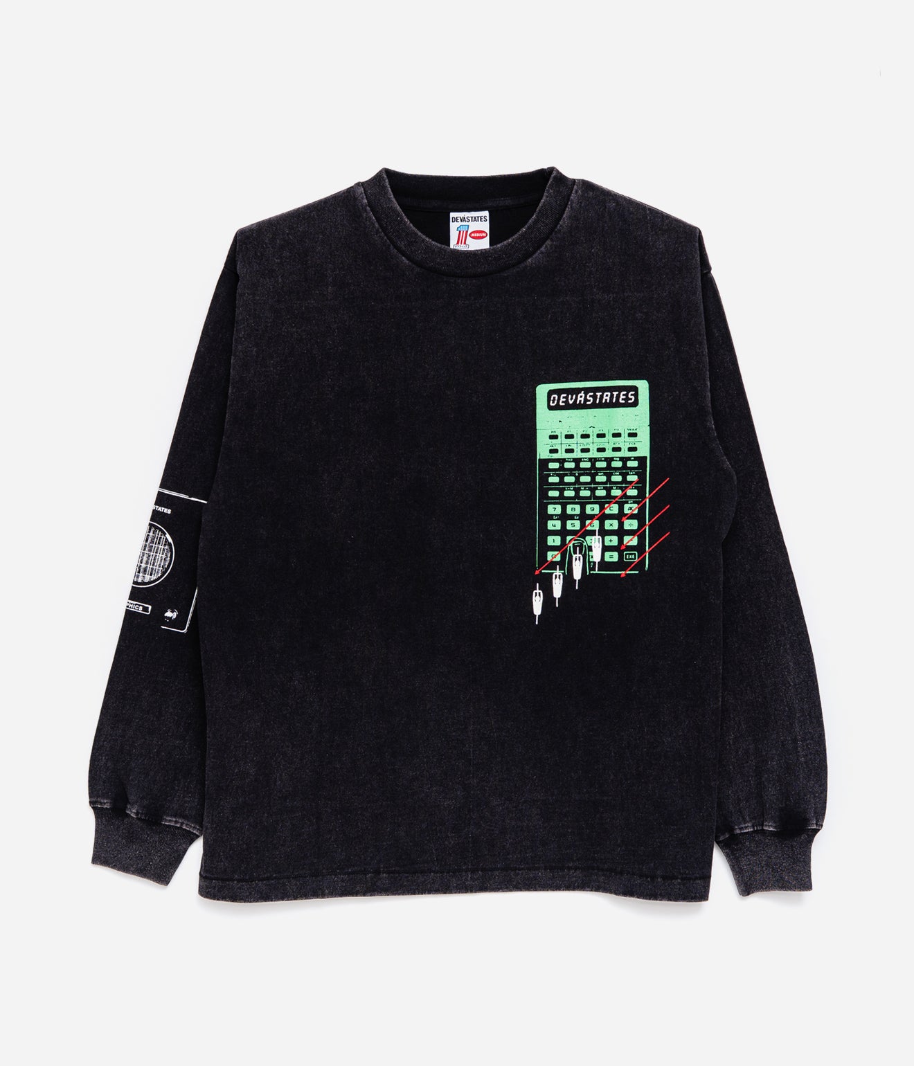 DEVÁ STATES "COMPUTE L/S GFX T-Shirt" Black