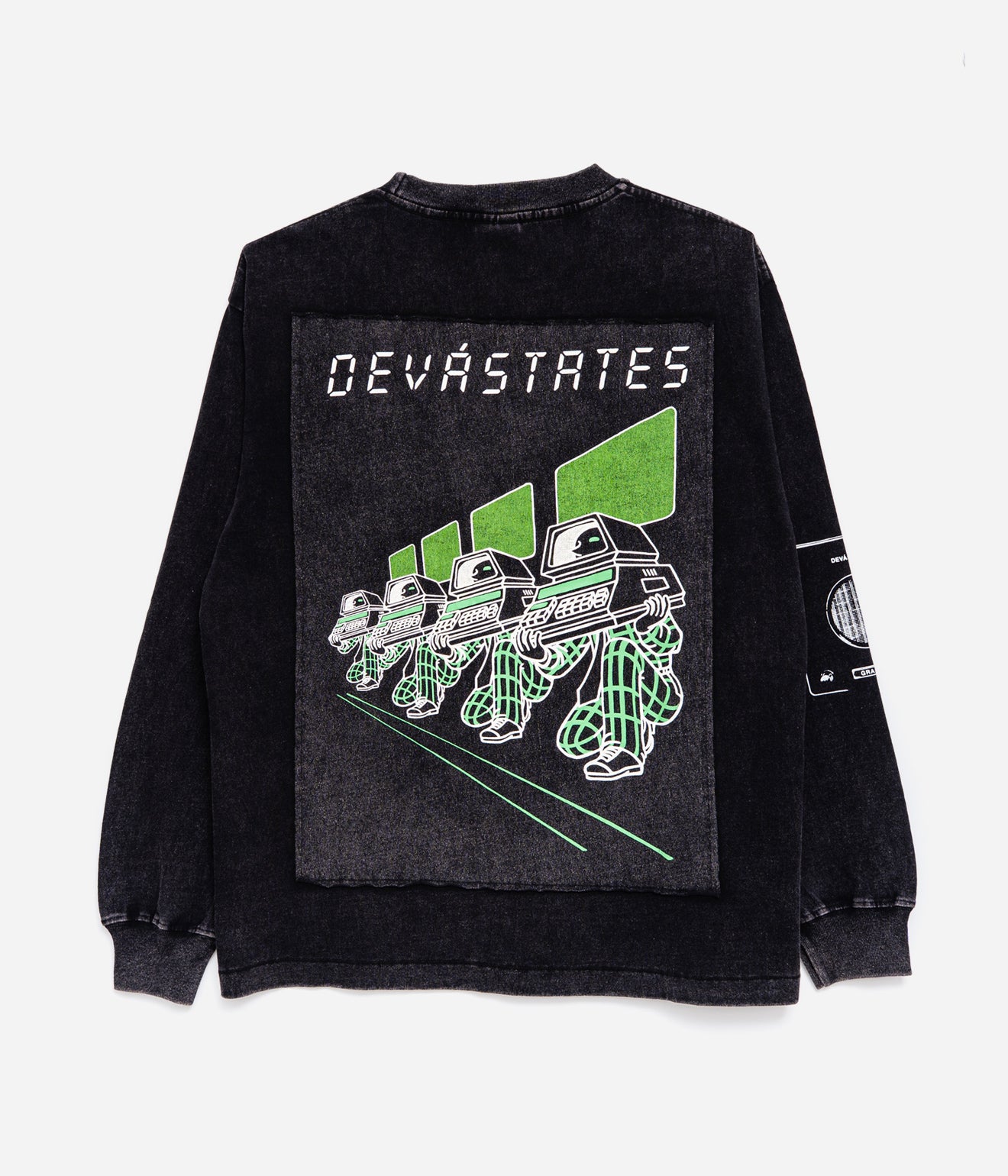 DEVÁ STATES "COMPUTE L/S GFX T-Shirt" Black