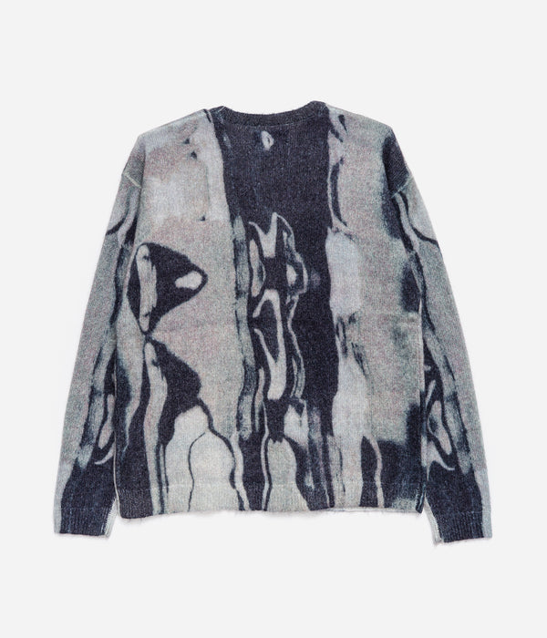 DEVÁ STATES "MARBLE Mohair Cardigan" Dark Grey/Multi