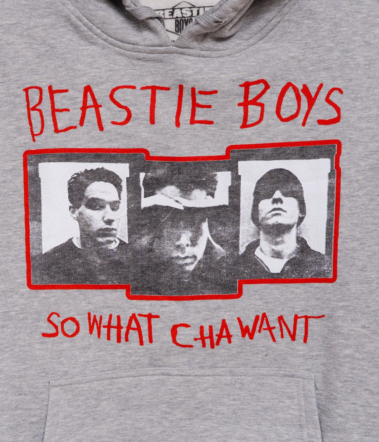 BEASTIE BOYS "SO WHAT CHA WANT" P/O HOODIE H.GREY