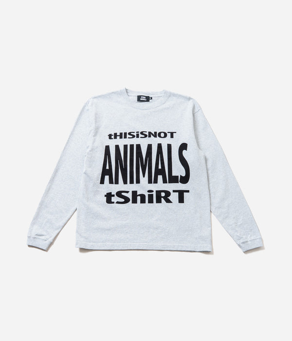 STUDIO ANIMALS “This Is Not” L/S T-Shirt Ash