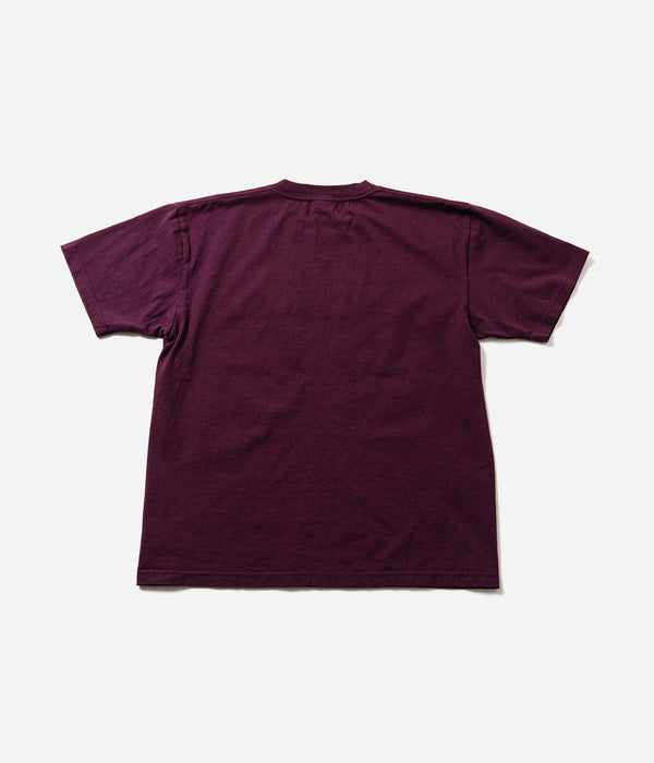 STUDIO ANIMALS “Animals Letter” T-Shirt Solid Print Burgundy