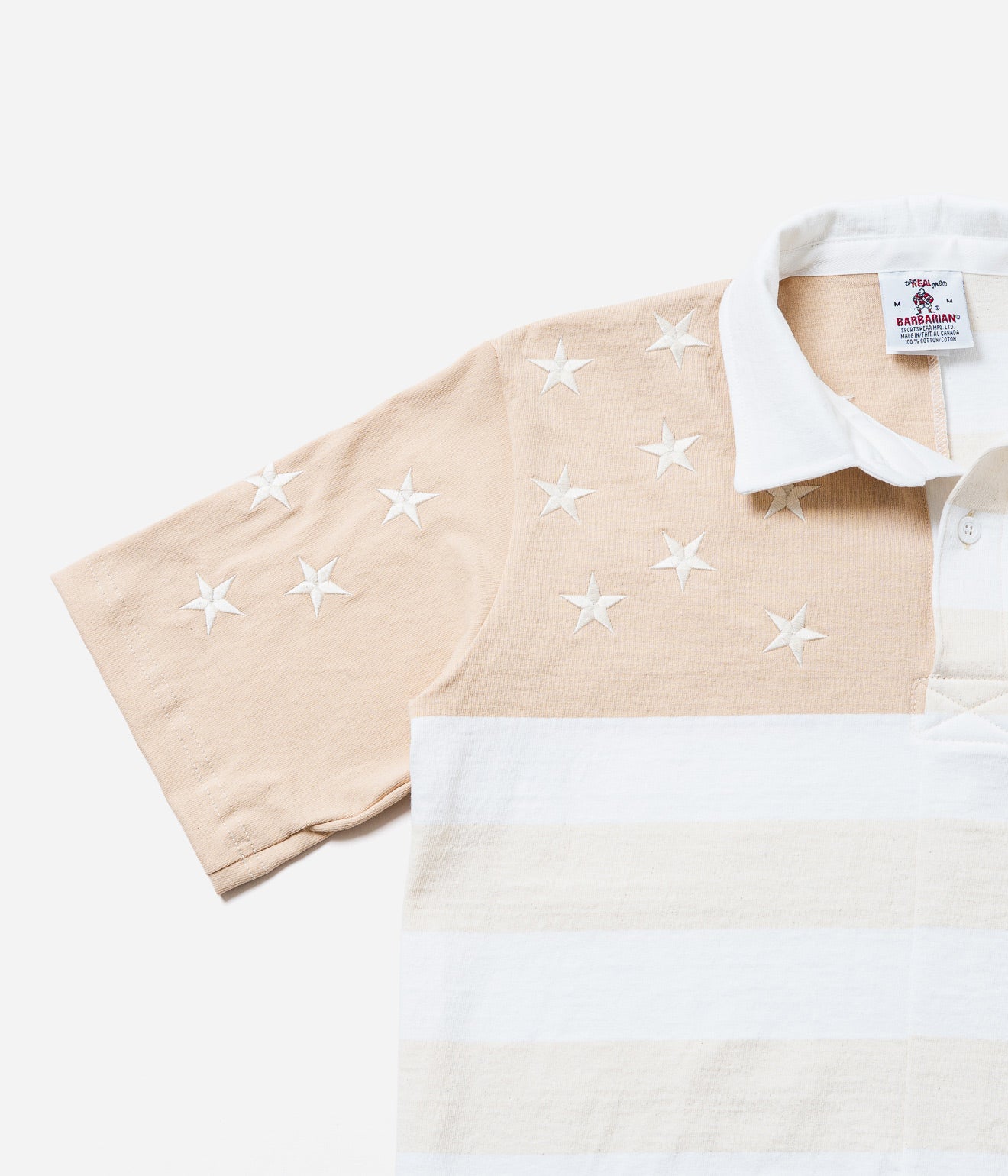 BARBARIAN × STUDIO ANIMALS "stars and stripes" Light Weight Rugby Shirt