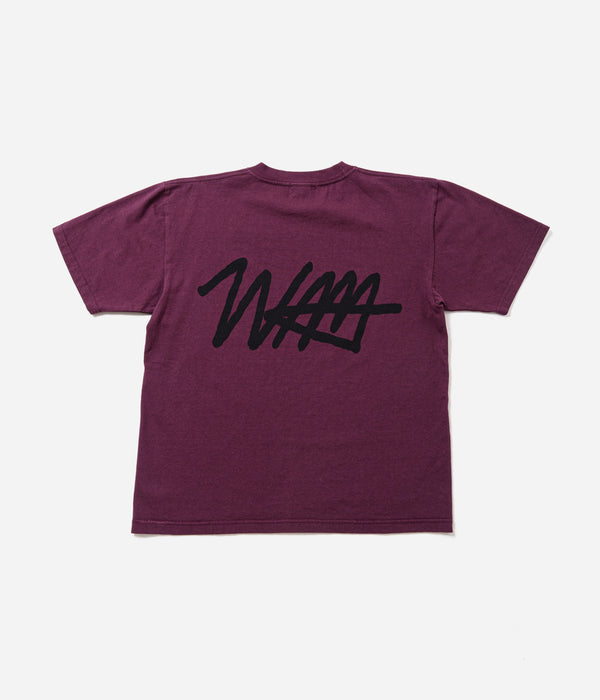 STUDIO ANIMALS “Script Logo” T-Shirt Burgundy