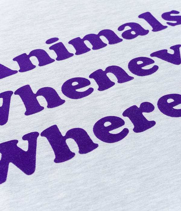 STUDIO ANIMALS “Whatever Whenever” T-Shirt Ash
