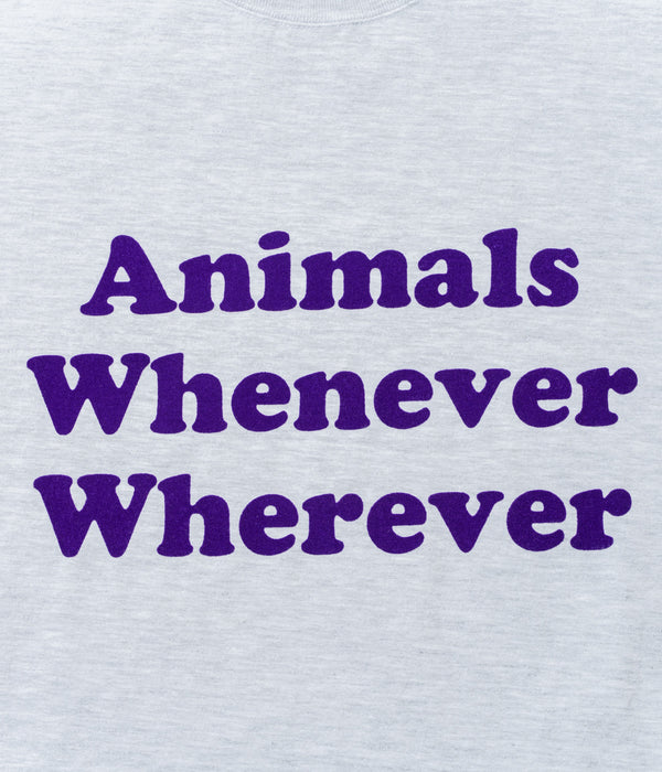 STUDIO ANIMALS “Whatever Whenever” T-Shirt Ash