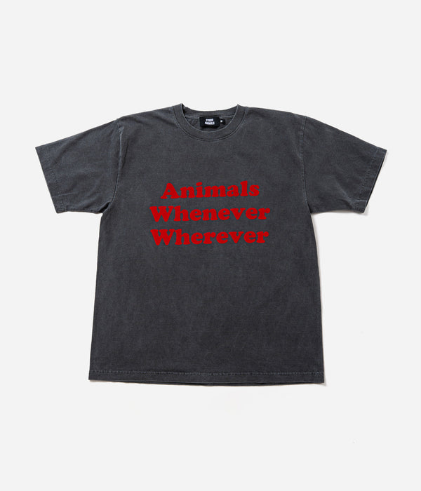 STUDIO ANIMALS "Whenever Wherever" T-SHIRT Faded Black