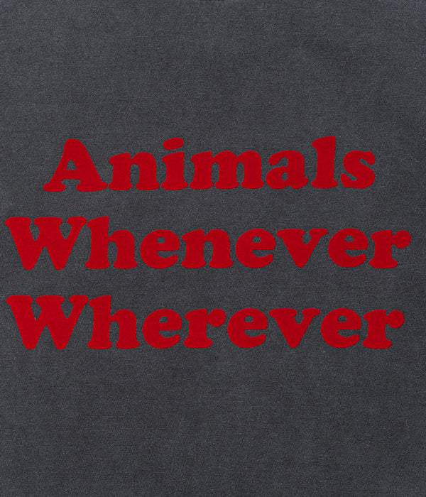 STUDIO ANIMALS "Whenever Wherever" T-SHIRT Faded Black