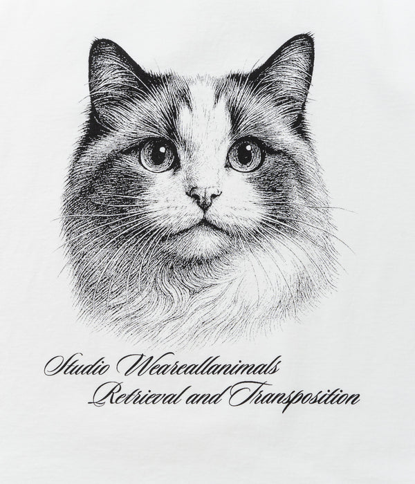 STUDIO ANIMALS “Cat” T-Shirt Natural