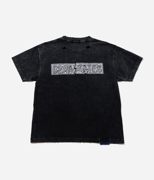 DEVÁ STATES "S/S Tshirt - MORTAR" Washed Black