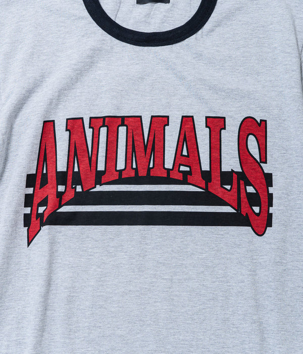 STUDIO ANIMALS “Curved Arch Logo” S/S T-Shirt Grey / Black