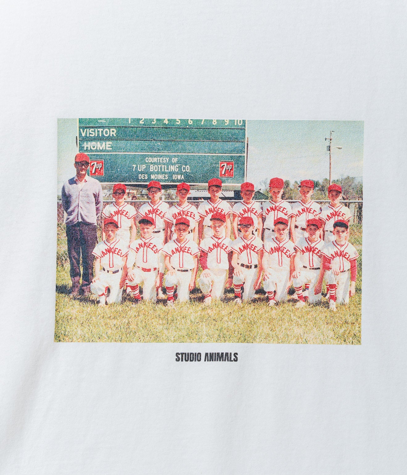 STUDIO ANIMALS “Baseball” S/S T-Shirt Natural