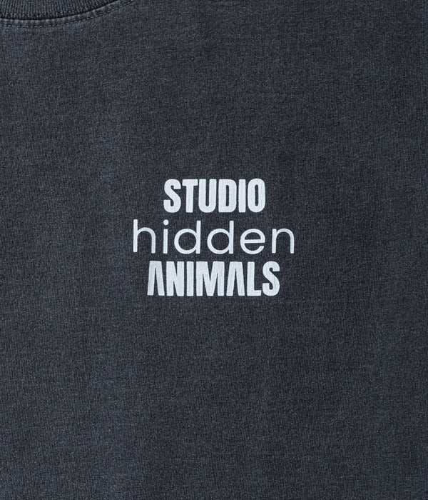 STUDIO ANIMALS × Studio-hidden “HOW TO MAKE” S/S T-Shirt Faded Black