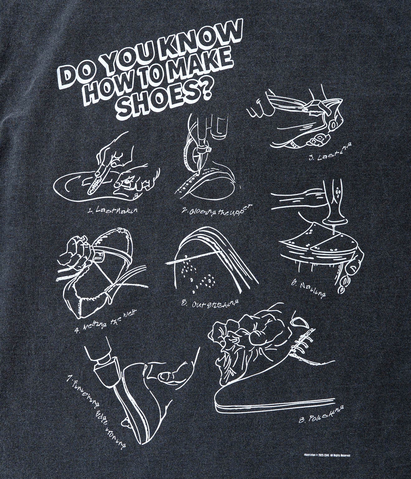 STUDIO ANIMALS × Studio-hidden “HOW TO MAKE” S/S T-Shirt Faded Black