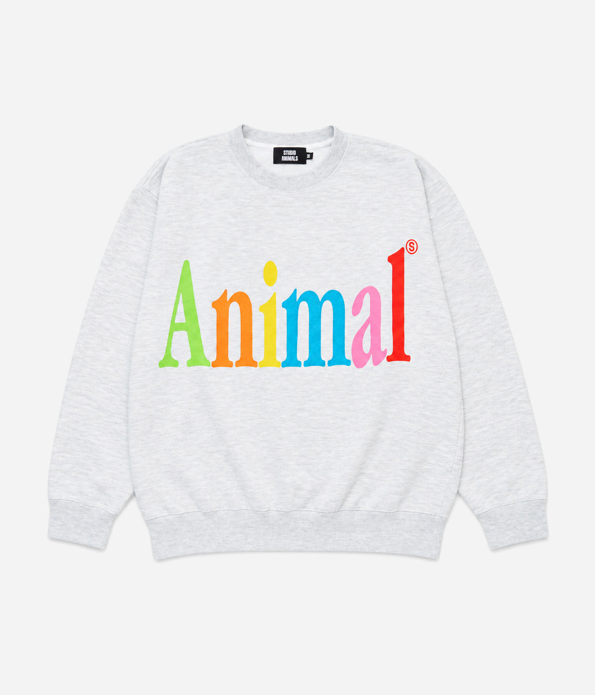 STUDIO ANIMALS "Animals Letter" SWEATSHIRT Ash