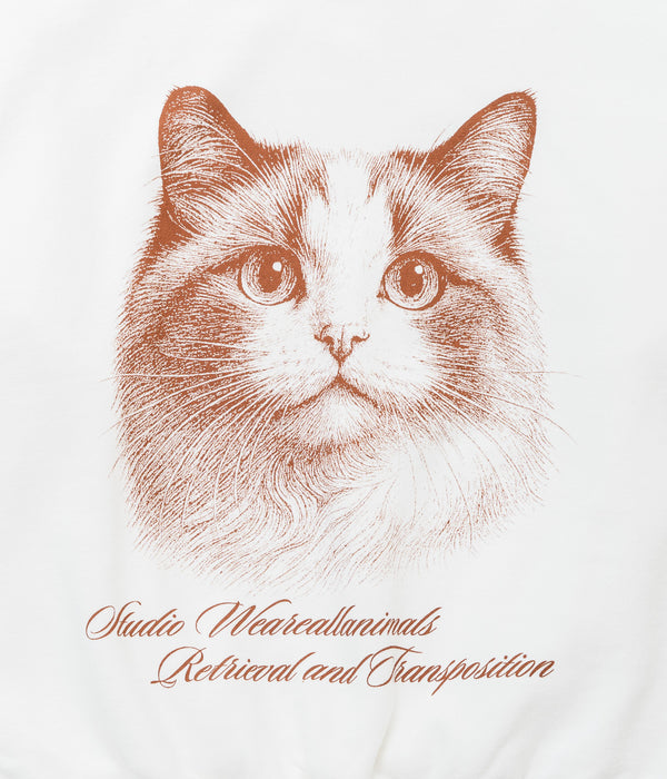 STUDIO ANIMALS "Cat" SWEATSHIRT WHITE
