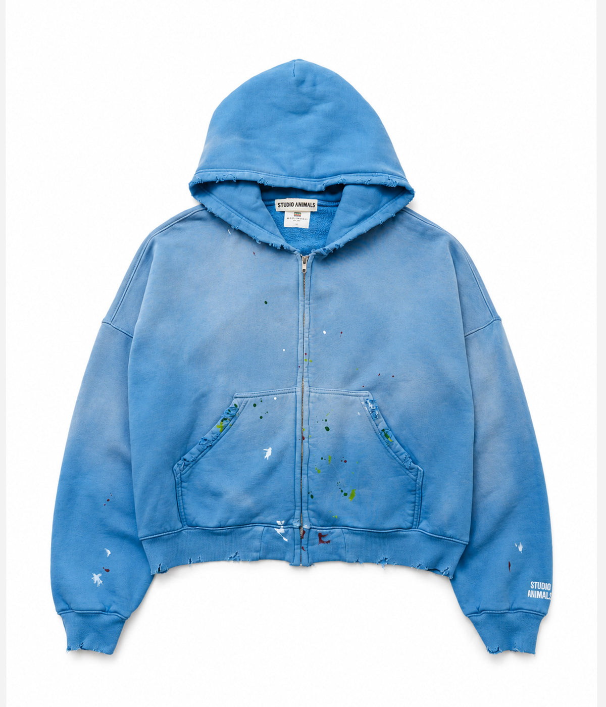 STUDIO ANIMALS ×MOOJIMOOJI “Animals Letter” Hoodie Blue