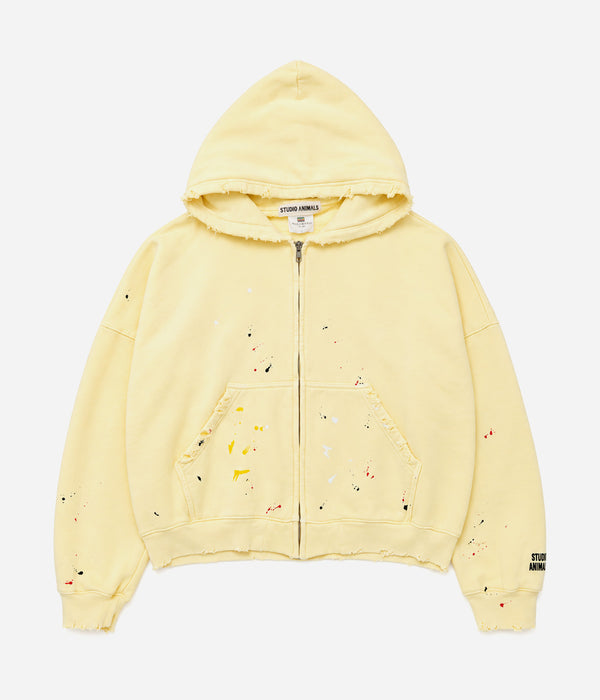 STUDIO ANIMALS ×MOOJIMOOJI “Animals Letter” Hoodie Yellow