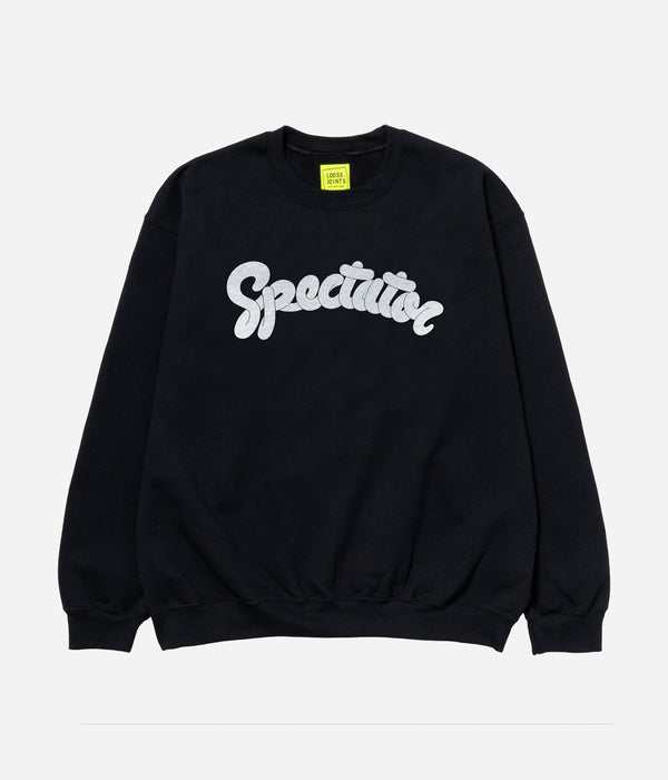 LOOSEJOINTS "SPECTATOR - 'OLD SPECTATOR LOGO' CREW NECK" BLACK