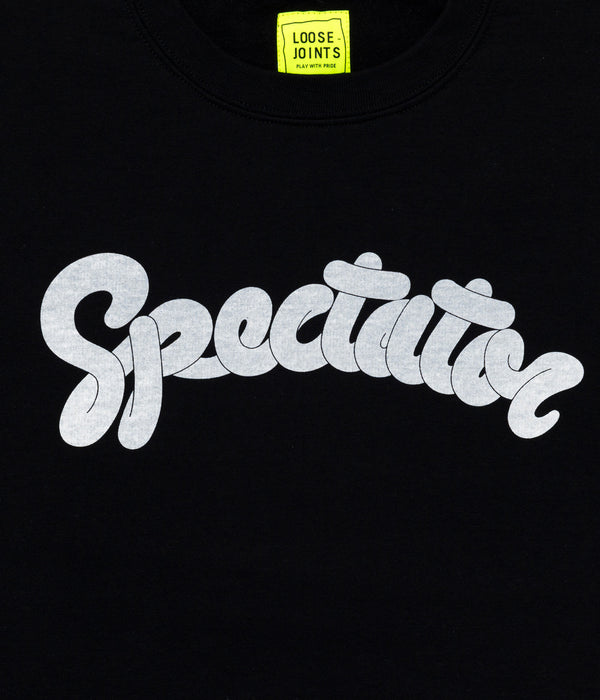 LOOSEJOINTS "SPECTATOR - 'OLD SPECTATOR LOGO' CREW NECK" BLACK