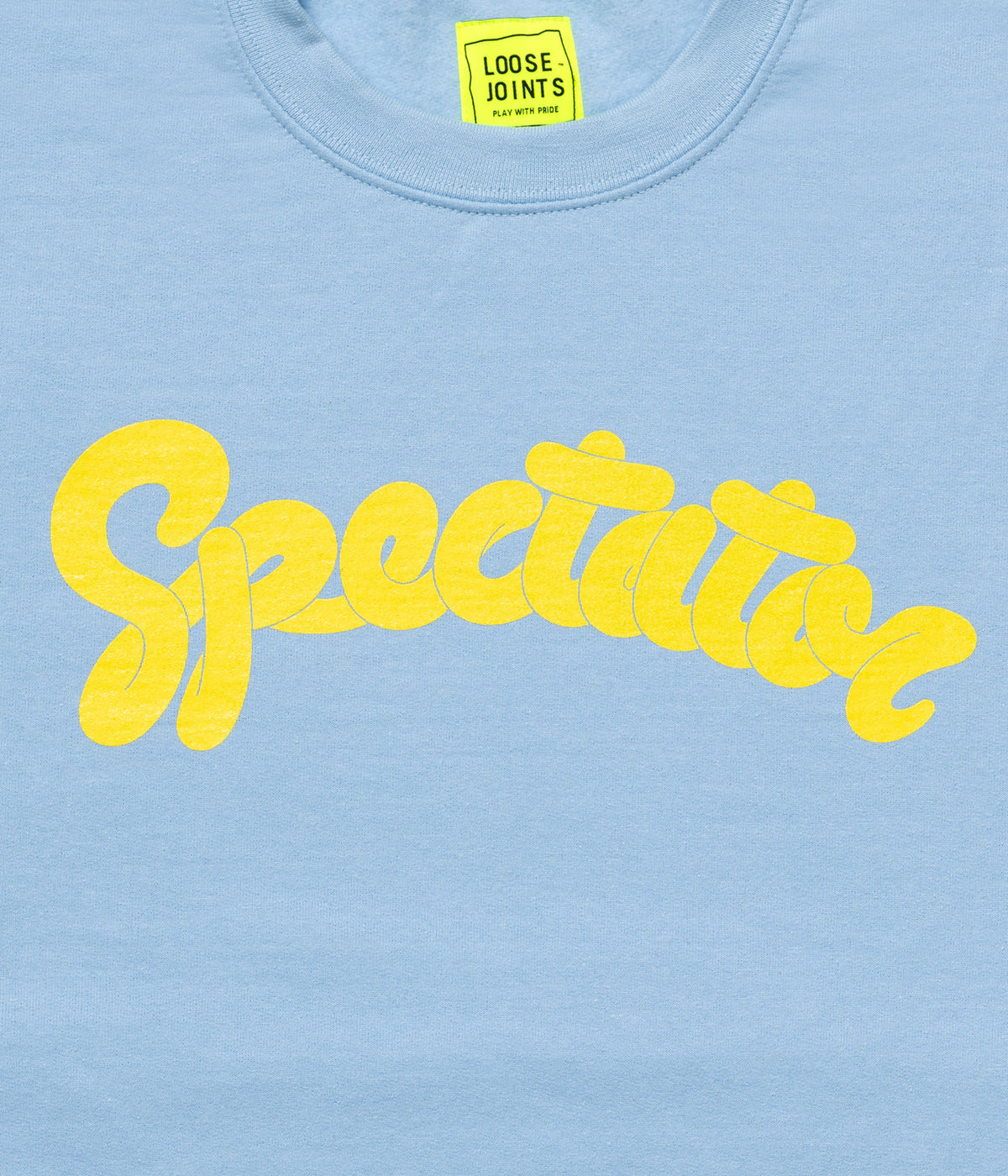 LOOSEJOINTS "SPECTATOR - 'OLD SPECTATOR LOGO' CREW NECK" LIGHT BLUE