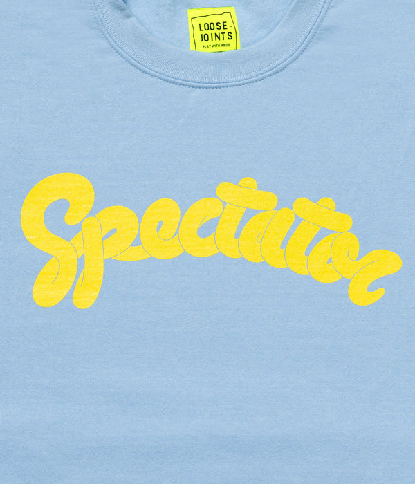 LOOSEJOINTS "SPECTATOR - 'OLD SPECTATOR LOGO' CREW NECK" LIGHT BLUE