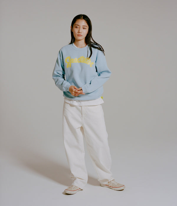 LOOSEJOINTS "SPECTATOR - 'OLD SPECTATOR LOGO' CREW NECK" LIGHT BLUE