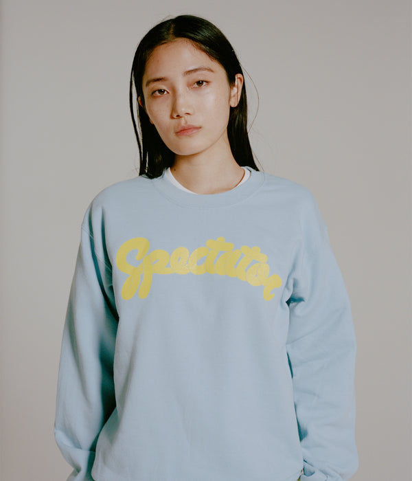 LOOSEJOINTS "SPECTATOR - 'OLD SPECTATOR LOGO' CREW NECK" LIGHT BLUE