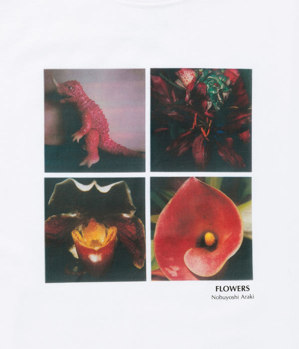 LOOSEJOINTS "NOBUYOSHI ARAKI 'FLOWERS' L/S T" WHITE