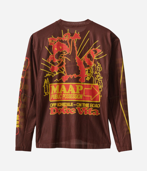 Public Possession & MAAP "MESH" LS Tee Brown