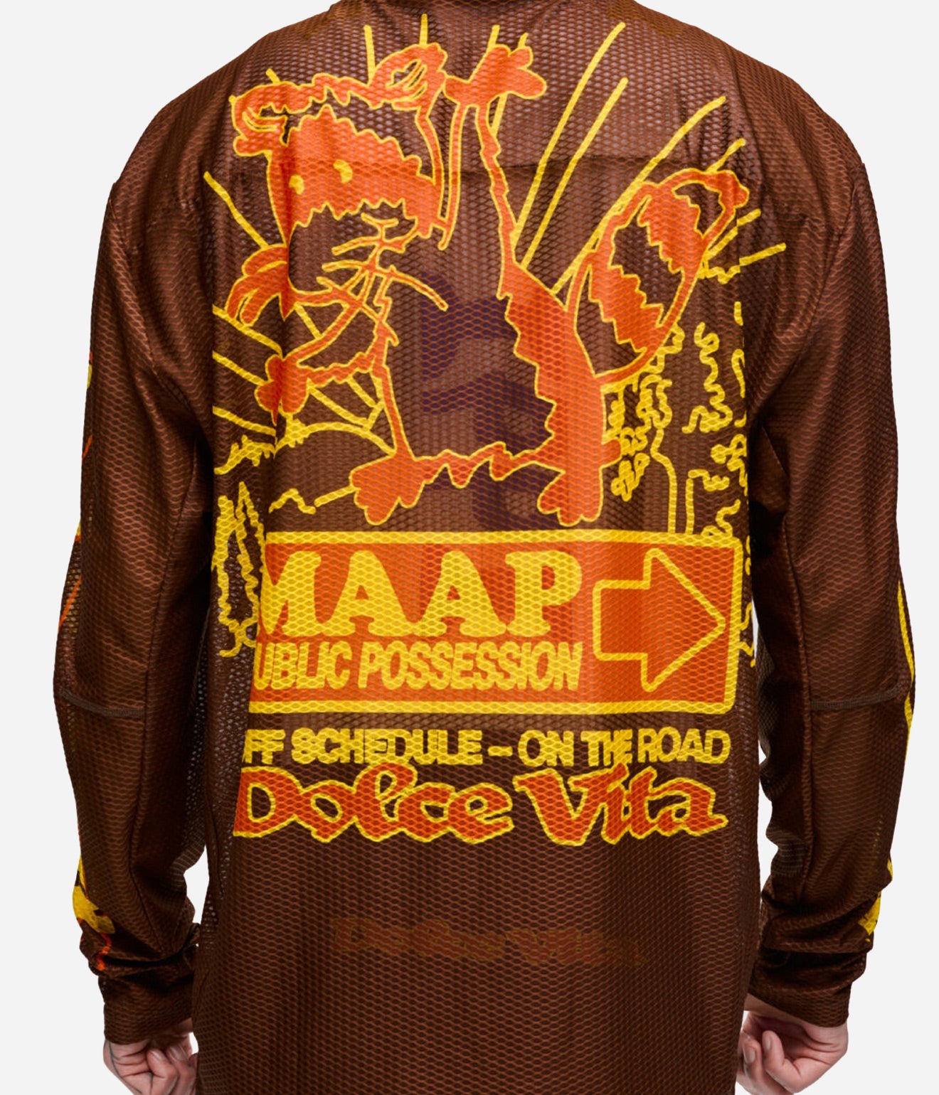 Public Possession & MAAP "MESH" LS Tee Brown