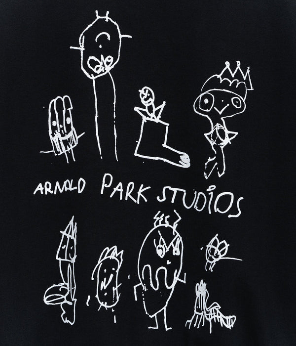 Arnold Park Studios "IMAGINARY FRIENDS CREW NECK" FADED BLACK - WEAREALLANIMALS