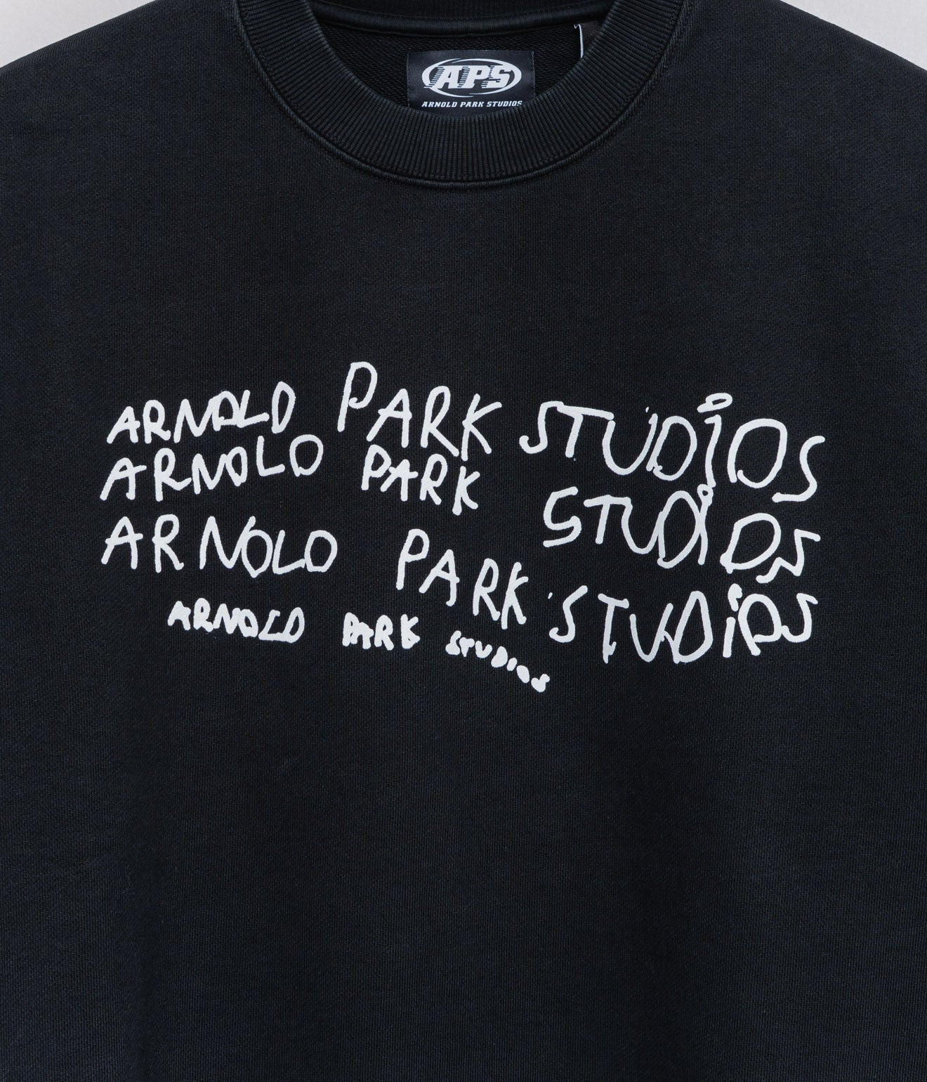 Arnold Park Studios "IMAGINARY FRIENDS CREW NECK" FADED BLACK - WEAREALLANIMALS