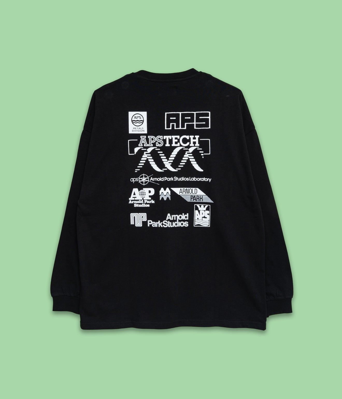 Arnold Park Studios "SCIENCE MULTI LOGO LONGSLEEVE" BLACK - WEAREALLANIMALS